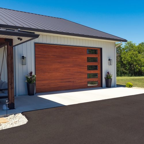 Installation - Skyline Flush - Cedar Accents with Stacked Window